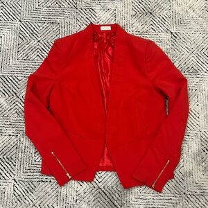 Sleek Women's Blazer with Gold Detail